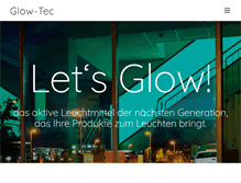 Tablet Screenshot of glow-tec.com
